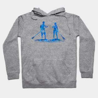 Paddleboard blue art Hoodie